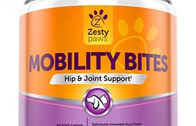 Zesty Paws Mobility Bites Hip & Joint Support Chews with Glucosamine, Chondroitin & MSM for Dogs & Cats, 90 count
