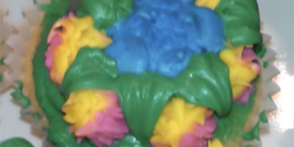 Cupcake decorated using WEBSUN piping tips