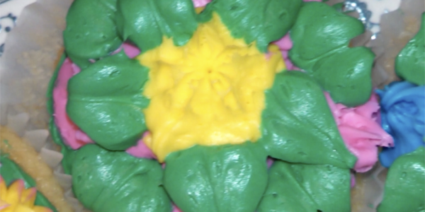 Cupcake decorated using WEBSUN piping tips