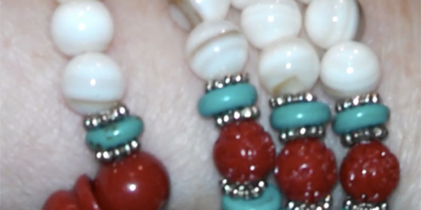 Bogo Arty Mother of Pearl Mala Beads On Wrist