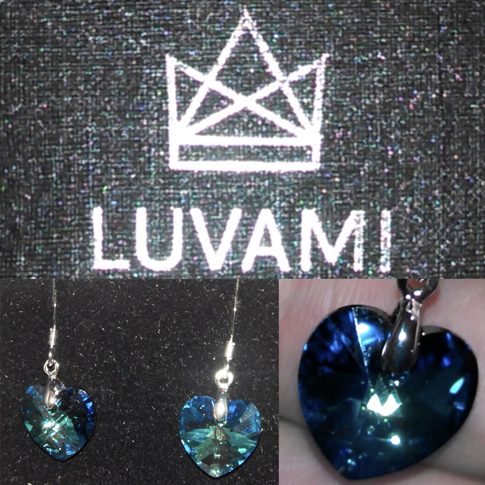 Luvami Blue Heart Earrings
