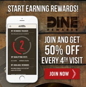 Dine Rewards - Outback Steakhouse Carabbas Flemmings Bonefish Grille