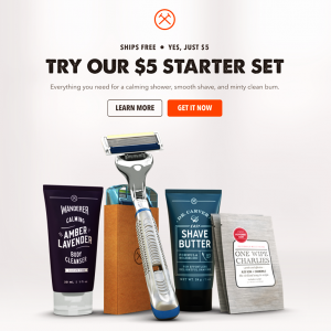 Dollar Shave Club - 5 Dollar Starter Kit