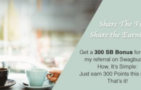 Get 300 bonus SB when you sign up for Swagbucks in August