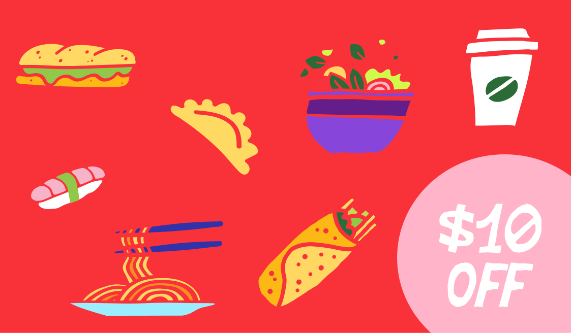 Grubhub - $10 off $15 Coupon Code Deal